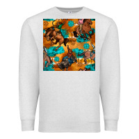 Oatmeal Heather cowboy rodeo seamless pattern Premium Sweatshirt - BundleAndBundleShop