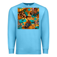 Ocean Blue cowboy rodeo seamless pattern Premium Sweatshirt - BundleAndBundleShop
