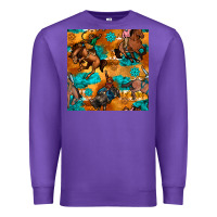 Purple cowboy rodeo seamless pattern Premium Sweatshirt - BundleAndBundleShop