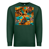Sports Green cowboy rodeo seamless pattern Premium Sweatshirt - BundleAndBundleShop