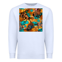 White cowboy rodeo seamless pattern Premium Sweatshirt - BundleAndBundleShop