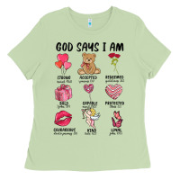 Matcha god says i am valentine's day Ladies Tee - MaliasSmallBusiness