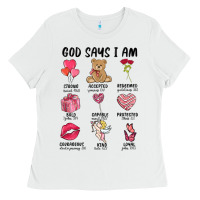 White god says i am valentine's day Ladies Tee - MaliasSmallBusiness