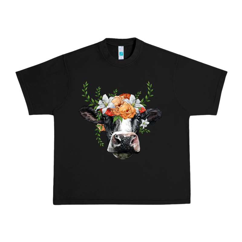 Holstein Cow Head Urban Heavy Tee by BarkalooDesign | Teevron