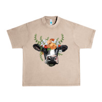 French Oak holstein cow head Urban Heavy Tee - BarkalooDesign