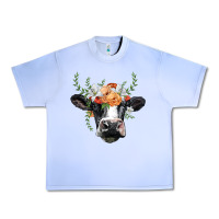 Grape Ice holstein cow head Urban Heavy Tee - BarkalooDesign