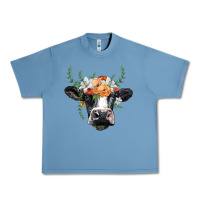 Pebble Blue holstein cow head Urban Heavy Tee - BarkalooDesign