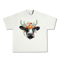 Pistachio holstein cow head Urban Heavy Tee - BarkalooDesign