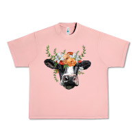 Salmon holstein cow head Urban Heavy Tee - BarkalooDesign