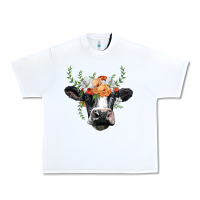 White holstein cow head Urban Heavy Tee - BarkalooDesign