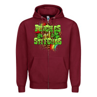 Burgundy St. Patrick's Day Pinches get stitches Zipper Hoodie - OliviaCreatesArt
