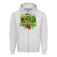 Dove Grey St. Patrick's Day Pinches get stitches Zipper Hoodie - OliviaCreatesArt