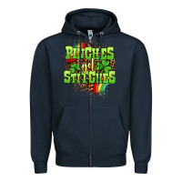 Navy St. Patrick's Day Pinches get stitches Zipper Hoodie - OliviaCreatesArt