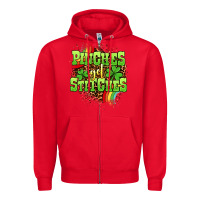 Red St. Patrick's Day Pinches get stitches Zipper Hoodie - OliviaCreatesArt