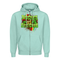 Seafoam St. Patrick's Day Pinches get stitches Zipper Hoodie - OliviaCreatesArt