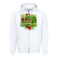 White St. Patrick's Day Pinches get stitches Zipper Hoodie - OliviaCreatesArt