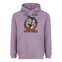 Lavender Stay Wild Cowgirl Heavyweight Hoodie - FaDigitalArtStudio