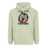 Matcha Stay Wild Cowgirl Heavyweight Hoodie - FaDigitalArtStudio