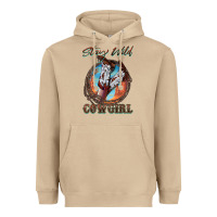 Mushroom Stay Wild Cowgirl Heavyweight Hoodie - FaDigitalArtStudio