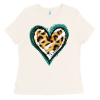 Bone Glitter Leopard Heart Ladies Tee - Jasminsmagicworld