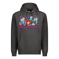 Charcoal Heather Coffee Nurse Repeat Nurse Coffee Cups Premium Hoodie - FaDigitalArtStudio