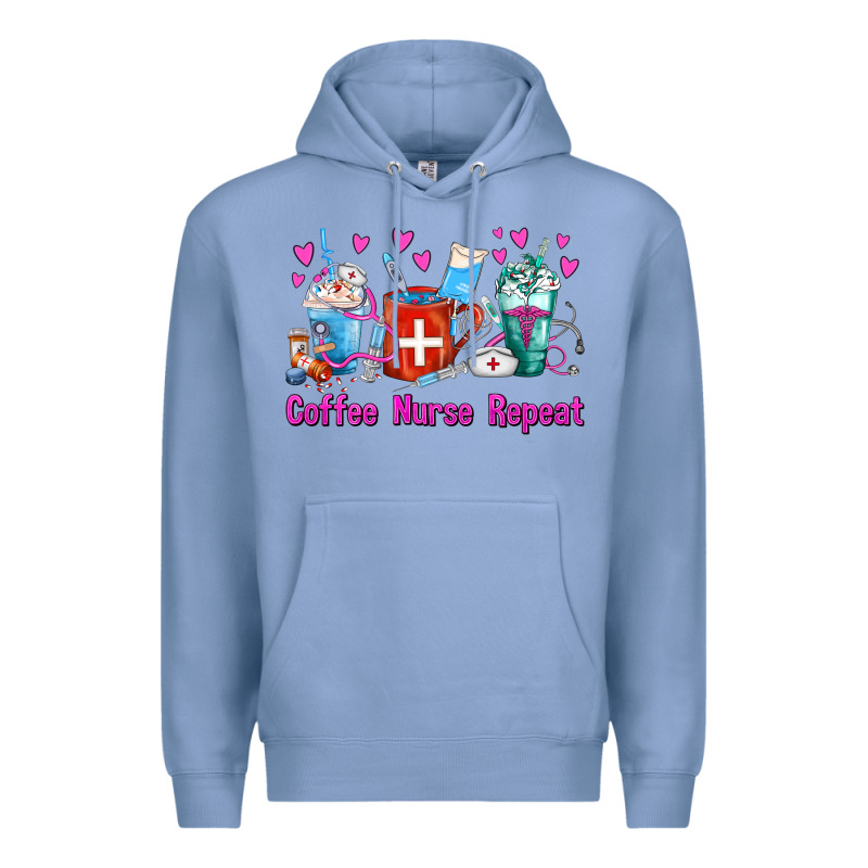 Coffee Nurse Repeat Nurse Coffee Cups Premium Hoodie by FaDigitalArtStudio | Teevron