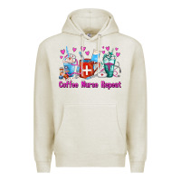 Oatmeal Heather Coffee Nurse Repeat Nurse Coffee Cups Premium Hoodie - FaDigitalArtStudio