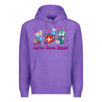 Purple Coffee Nurse Repeat Nurse Coffee Cups Premium Hoodie - FaDigitalArtStudio