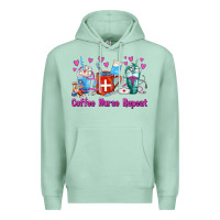 Seafoam Coffee Nurse Repeat Nurse Coffee Cups Premium Hoodie - FaDigitalArtStudio