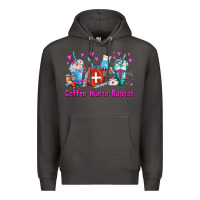 Smoke Coffee Nurse Repeat Nurse Coffee Cups Premium Hoodie - FaDigitalArtStudio
