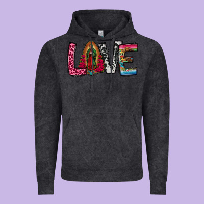 Our Lady Of Guadalupe Love Vintage Hoodie Designed By Jasminsmagicworld