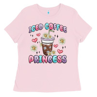 Bubblegum Pink iced coffee princess Ladies Tee - MaliasSmallBusiness