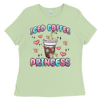 Matcha iced coffee princess Ladies Tee - MaliasSmallBusiness