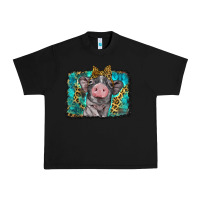 Black baby pig with leopard background Urban Heavy Tee - BarkalooDesign