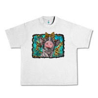 Lunar Rock baby pig with leopard background Urban Heavy Tee - BarkalooDesign