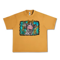 Peanut Butter baby pig with leopard background Urban Heavy Tee - BarkalooDesign