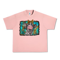 Salmon baby pig with leopard background Urban Heavy Tee - BarkalooDesign