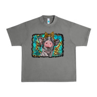 Tornado baby pig with leopard background Urban Heavy Tee - BarkalooDesign