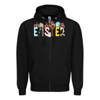 Black Western Easter Zipper Hoodie - OliviaCreatesArt
