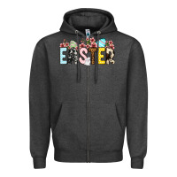 Charcoal Heather Western Easter Zipper Hoodie - OliviaCreatesArt