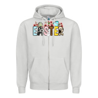 Dove Grey Western Easter Zipper Hoodie - OliviaCreatesArt