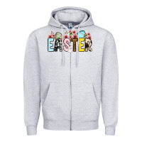 Heather Grey Western Easter Zipper Hoodie - OliviaCreatesArt