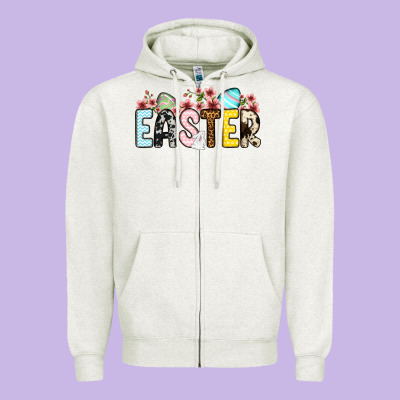 Western Easter Zipper Hoodie Designed By Oliviacreatesart