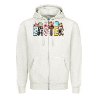 Oatmeal Heather Western Easter Zipper Hoodie - OliviaCreatesArt