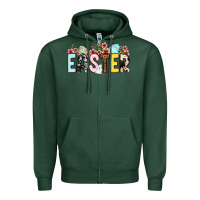 Sports Green Western Easter Zipper Hoodie - OliviaCreatesArt