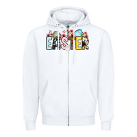 White Western Easter Zipper Hoodie - OliviaCreatesArt