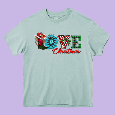 Love Christmas Heavy Core Tee Designed By Adodesignshop