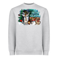 Heather Grey its freezin season Heavyweight Sweatshirt - CowGirlArtShop