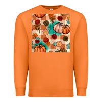 Carrot floral pumpkins seamless pattern Premium Sweatshirt - BundleAndBundleShop