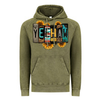 Vintage Olive yeehaw license plate letters Vintage Hoodie - Jasminsmagicworld